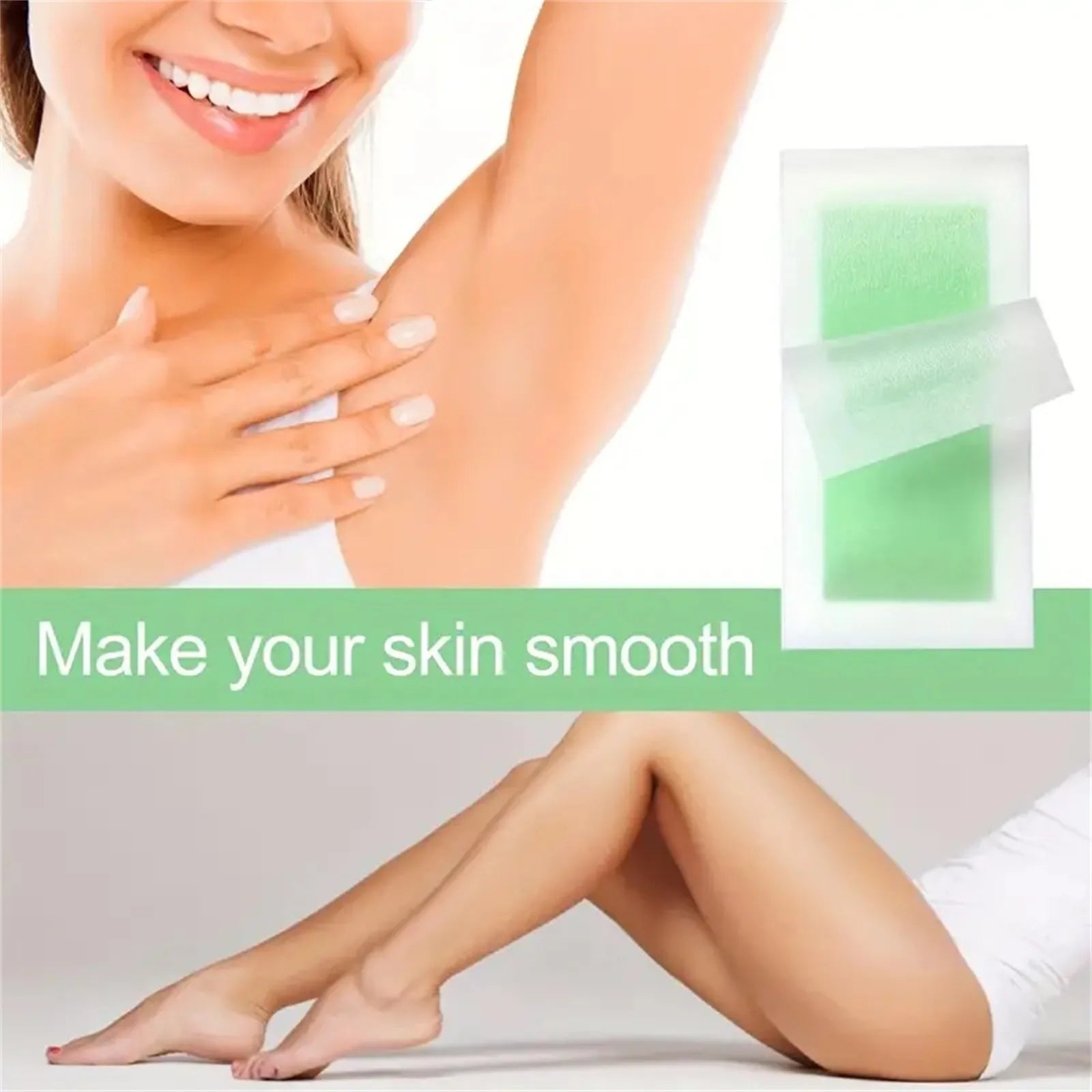Facial Wax Strips Facial Hair Removal Quick and Painless Hair Removal Kit for All Skin Types