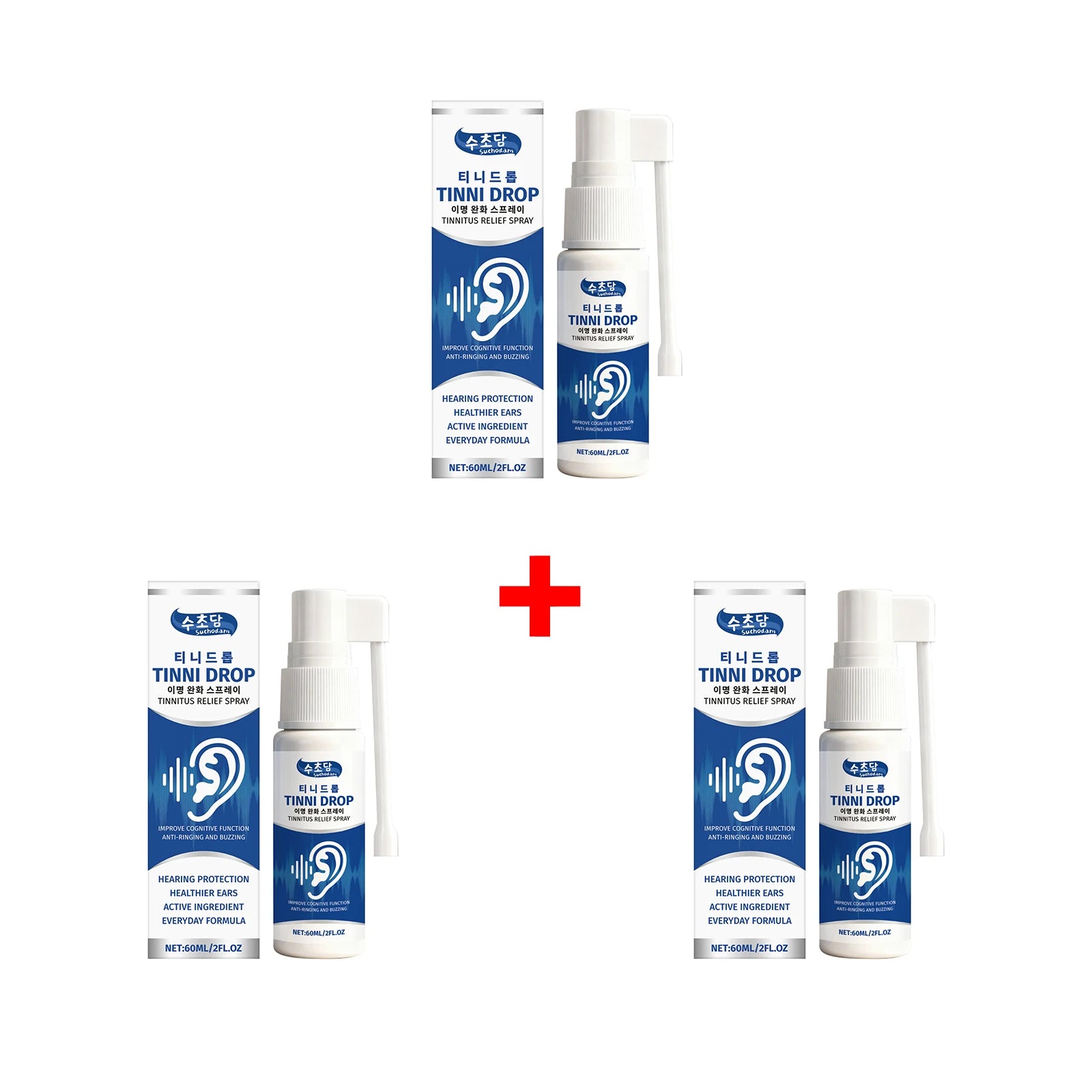 Tinnitus Relief Spray Ear Ringing Prevent Hearing Loss Discomfort Remove Earwax Improve Hearing Ear Cleaner Otic Care Spray 60ml