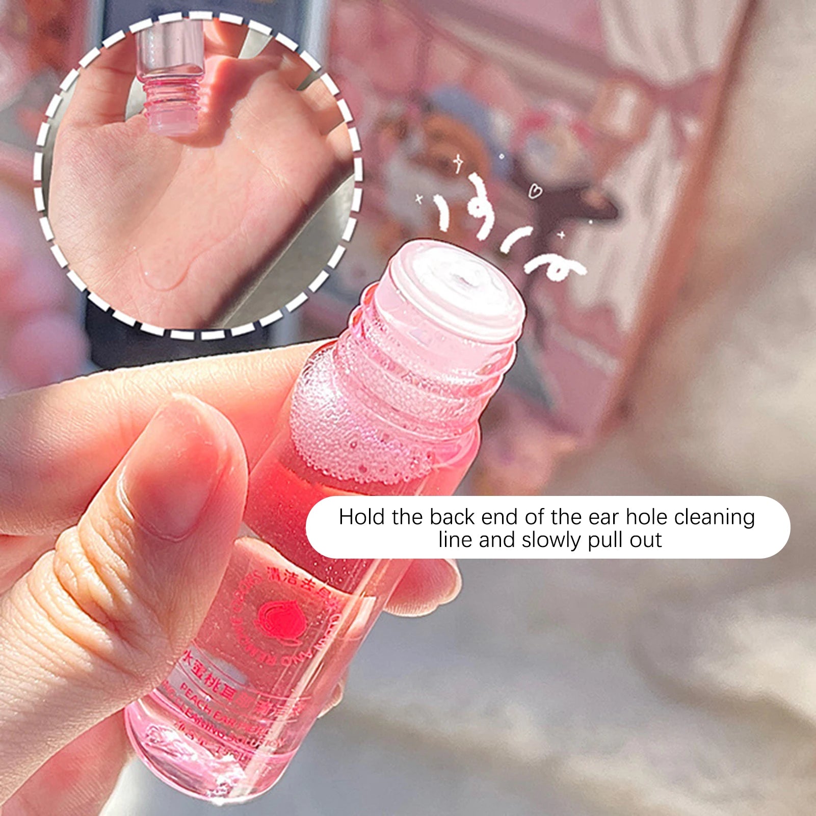 Piercing Aftercare Spray Ear Piercing Cleaner Ear Holes Cleaning Line Flosses Set Remove Odor Ear Wax Solution for Women Men