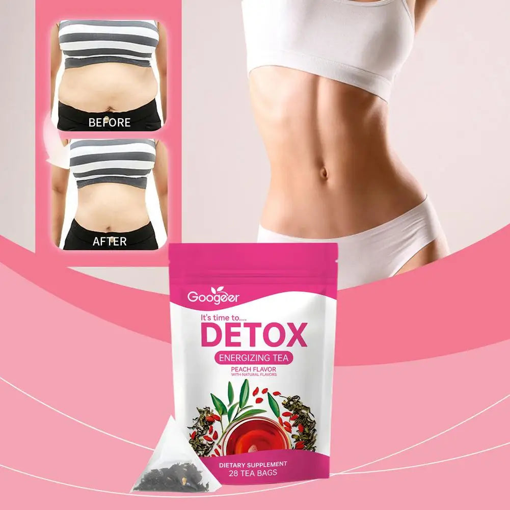 Detox Cleanse Tea: Immediate-Action Formula for Body Purification and Relieve Stress- 28 Bags