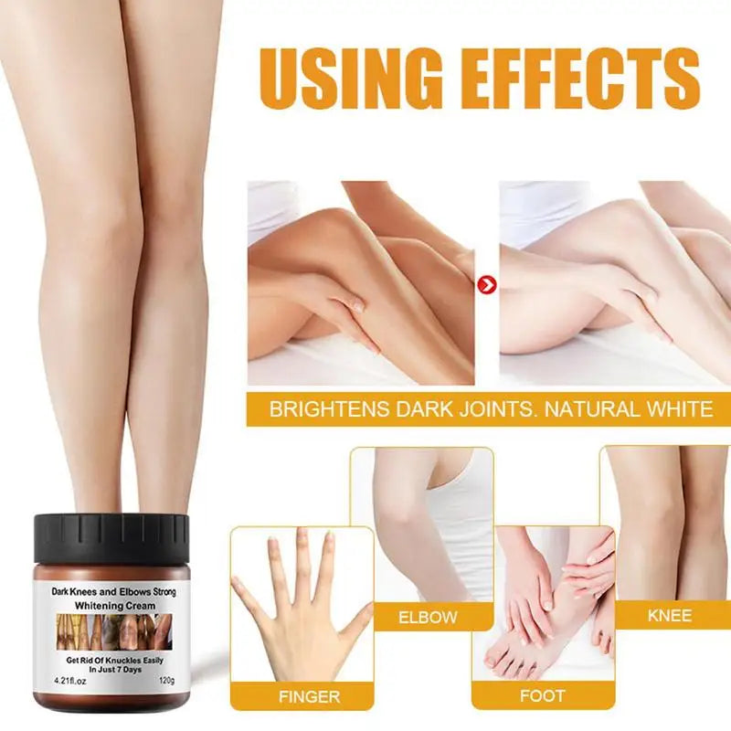 120g Whitening Cream Dark Neck Feet Underarm Elbows Melanin Remove Armpit Knees Bleach Black Spots Lighten Private Skin Care