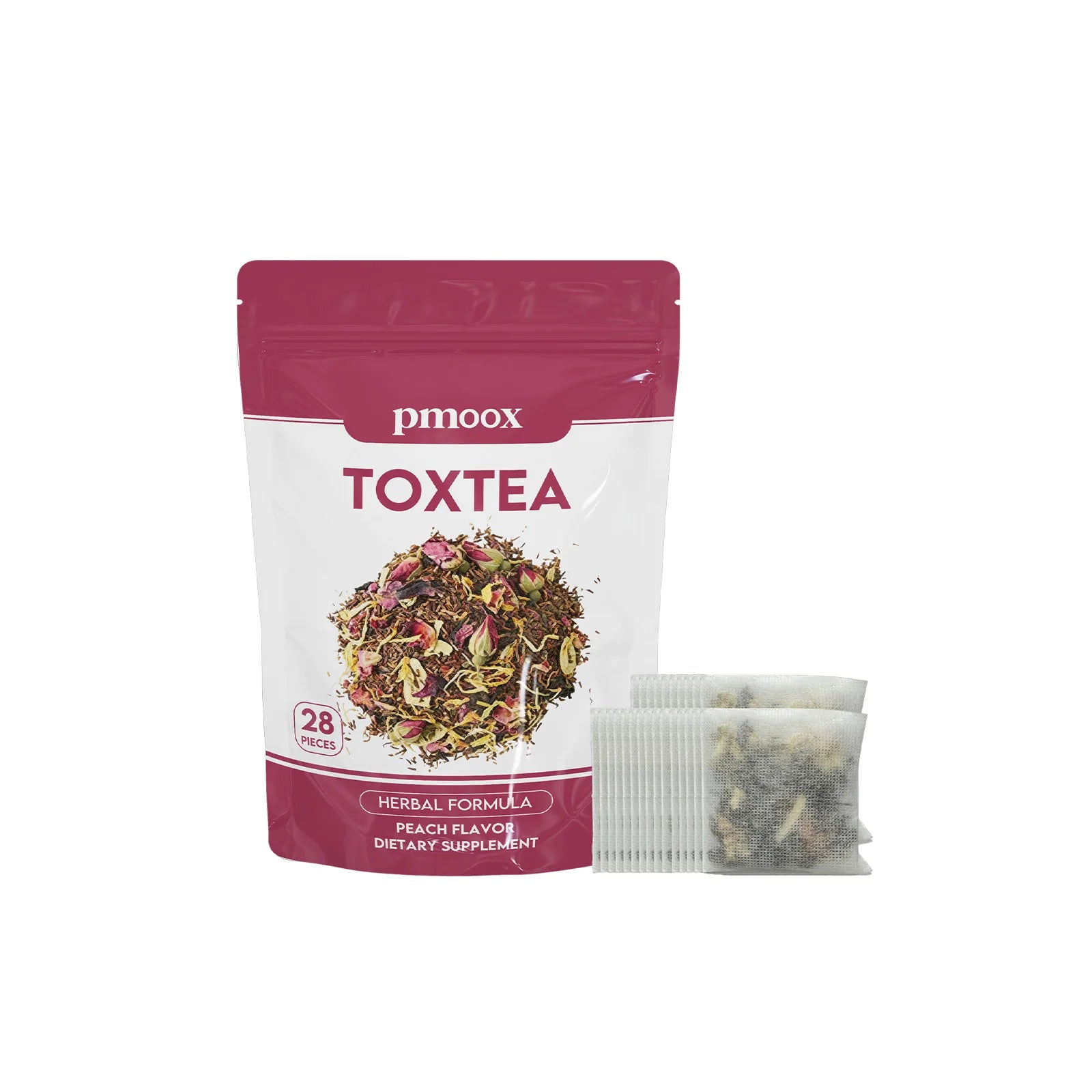 Pmoox Herbal Detox Tea - Supports Skin Firming & Body Contouring | Boosts Metabolism and Reduces Bloating for a Slim Silhouette
