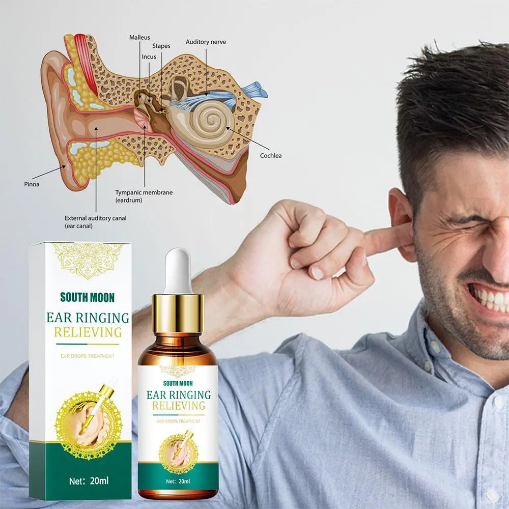 20ml Ear Ringing Relieving Ear Drops Tinnitus Deafness Ear Swelling Discharge Otitis Media Fluid For Health Care I9B4