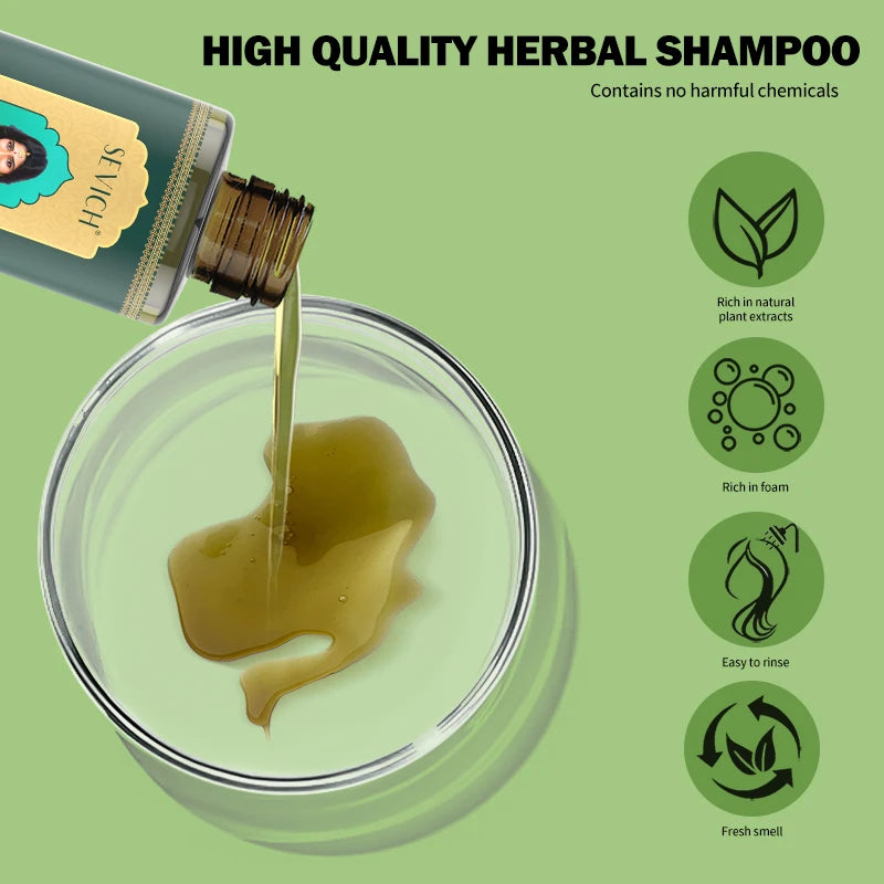 Herbal Hair Growth Set India Adivasi Rosemary Hair Regrowth Oil Ayurvedic Ginger Hair Care Shampoo Anti Hair Loss Treatment