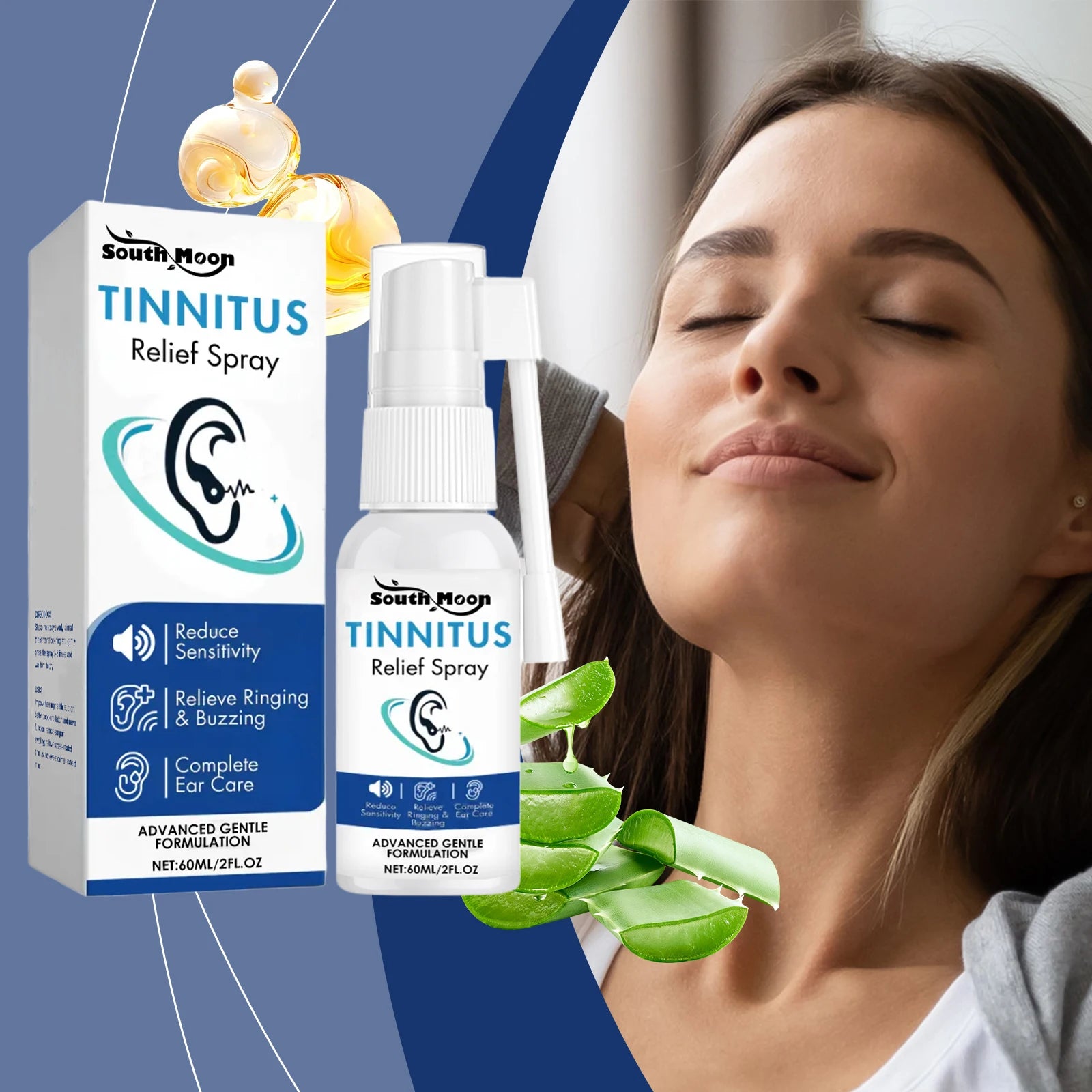 Ear Ringing Relief Spray Relieve Tinnitus Discomfort Earache Itchy Alleviate Deafness Prevent Hearing Loss Earwax Removal Liquid